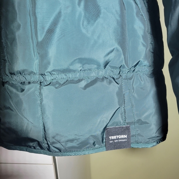 Tretorn FIELD LINER Womens - Down padded quilted coat jacket puffer green large - Picture 10 of 13